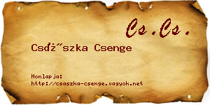 Császka Csenge névjegykártya