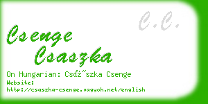 csenge csaszka business card